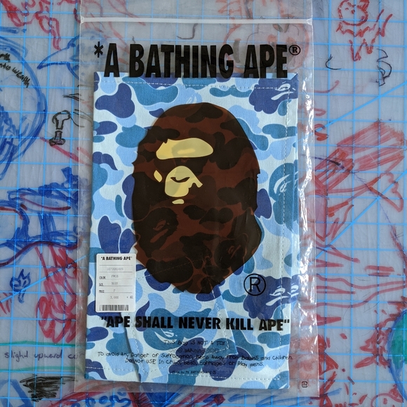 A Bathing Ape bape blue camo placemat and coaster - Picture 4 of 4